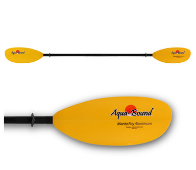 Aquabound Manta Ray Aluminum Kayak Paddle 2 Piece Snap Button - Gear For Adventure