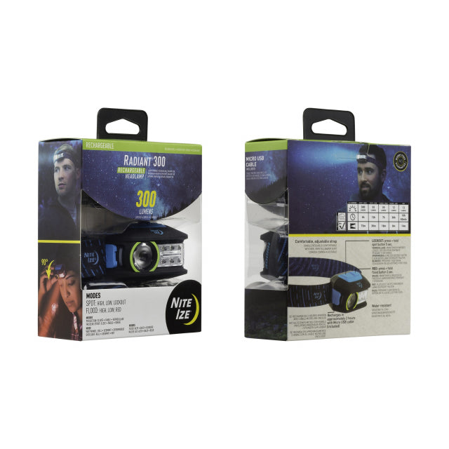 Nite Ize Radiant 300 Rechargeable Headlamp Blue