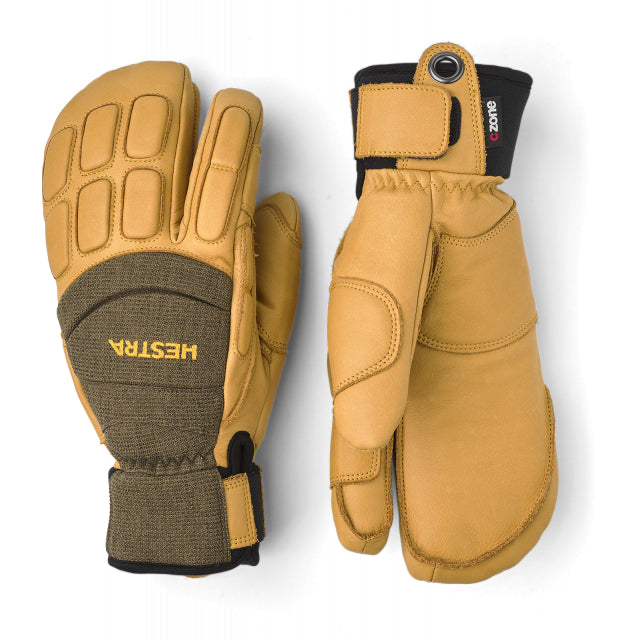 Hestra Vertical Cut Czone - 3 Finger Olive / Tan