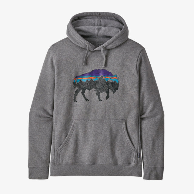 Patagonia Back For Good Uprisal Hoody Gravel Heather w/Bison