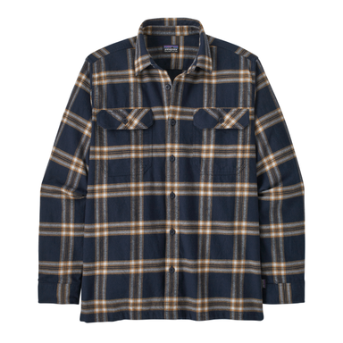 Patagonia L/s Organic Cotton Mw Fjord Flannel Shirt North Line: New Navy