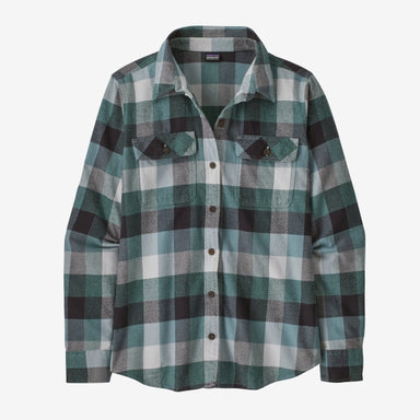 Patagonia L/s Organic Cotton Mw Fjord Flannel Shirt Guides: Nouveau Green