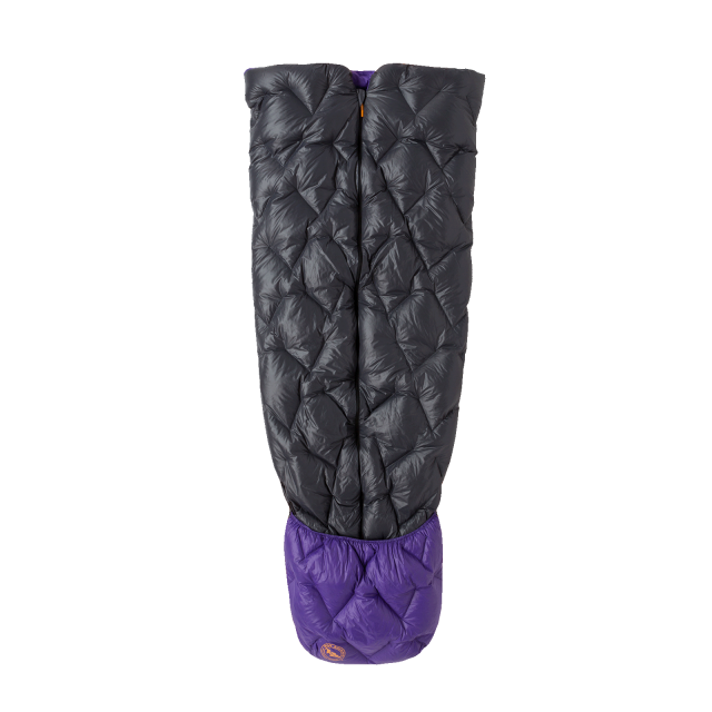 Big Agnes Fly Creek Ul Zip Quilt 50 (850 Rds Downtek) Long Asphalt/Royal Purple
