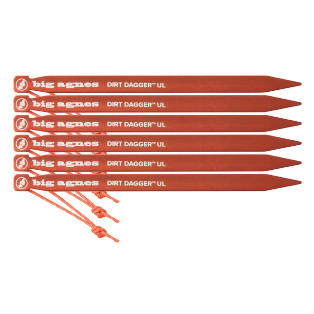 Dirt Dagger UL 6" Tent Stakes: Pack of 6 - Gear For Adventure