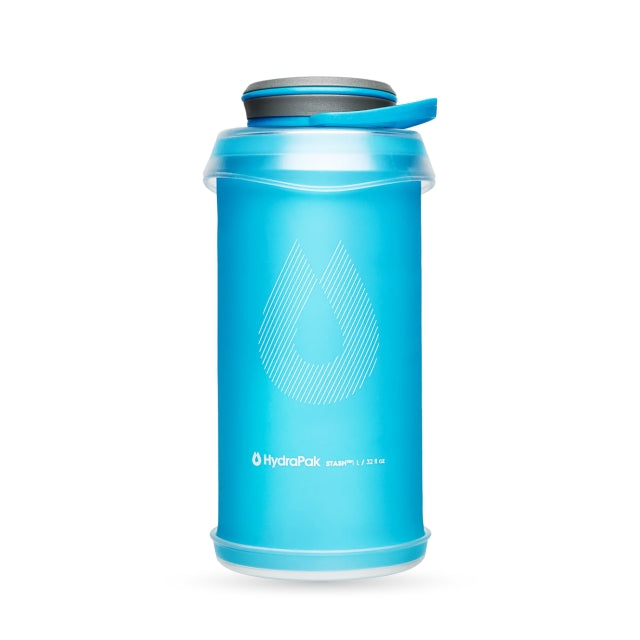 HydraPak Stash 1 Liter Soft Bottle -D Malibu Blue