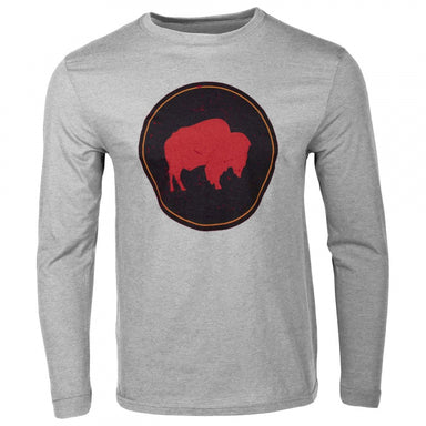 Mountain Khakis Bison Patch T-shirt Classic Fit Heather Grey