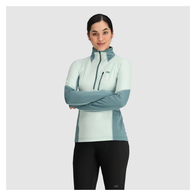 Outdoor Research Deviator Fleece Half Zip Fresh Mint/Neptune