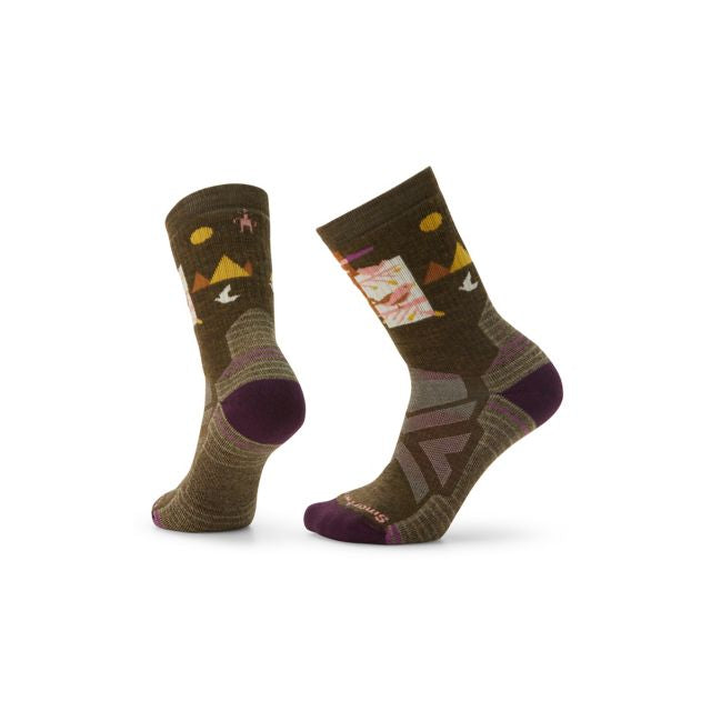 Smartwool Hike Full Cushion Alpine Perch Crew Socks Military Olive