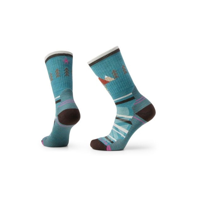 Smartwool Hike Light Cushion Under The Stars Crew Socks Cascade Green