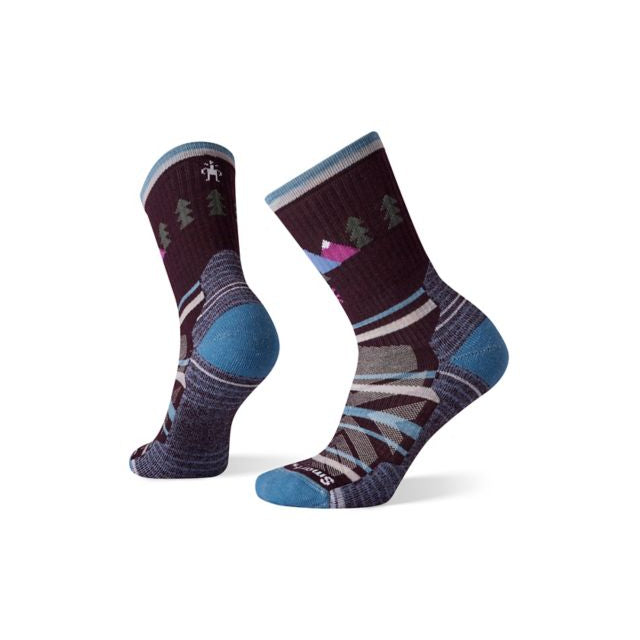 Smartwool Hike Light Cushion Under The Stars Crew Socks Bordeaux