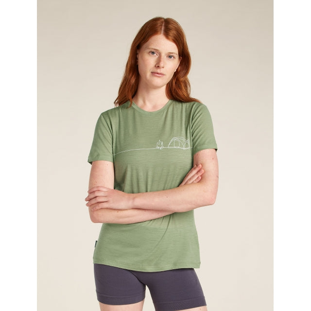 Icebreaker Merino 150 Tech Lite Ss Tee Single Line Camp Lichen