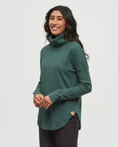 Tentree W Highwood Turtleneck Forest Pine Heather