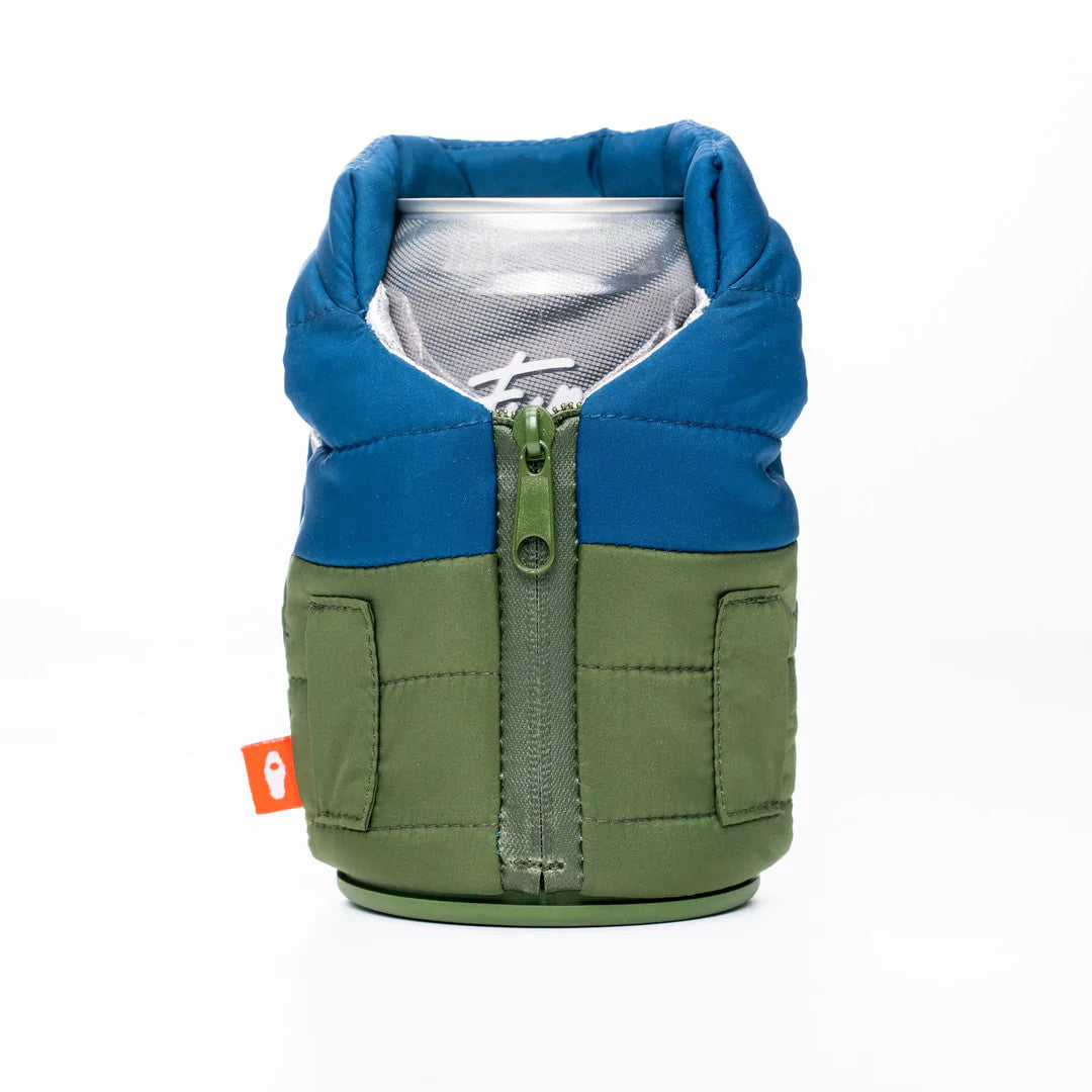Puffin Puffy Vest Beverage Coozie - Gear For Adventure