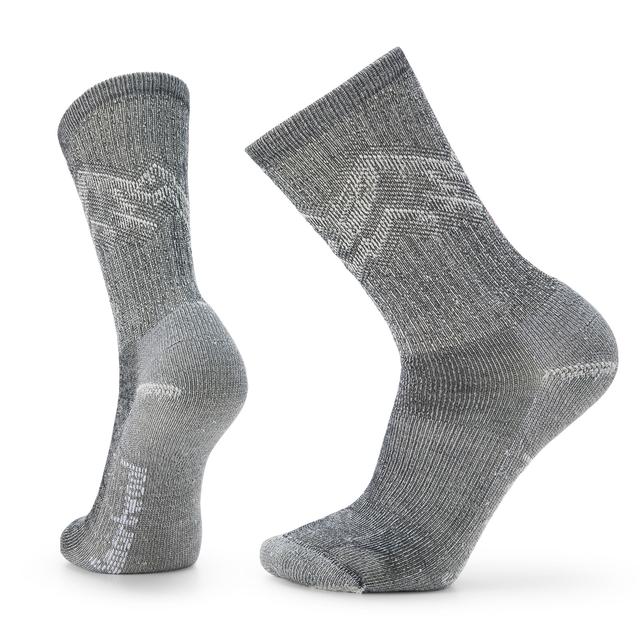 Smartwool Hike Classic Edition Light Cushion Mountain Pattern Crew Socks Black