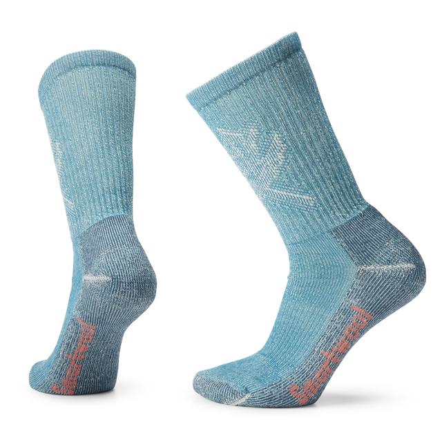 Smartwool Hike Classic Edition Light Cushion Leaf Pattern Crew Socks Twilight Blue