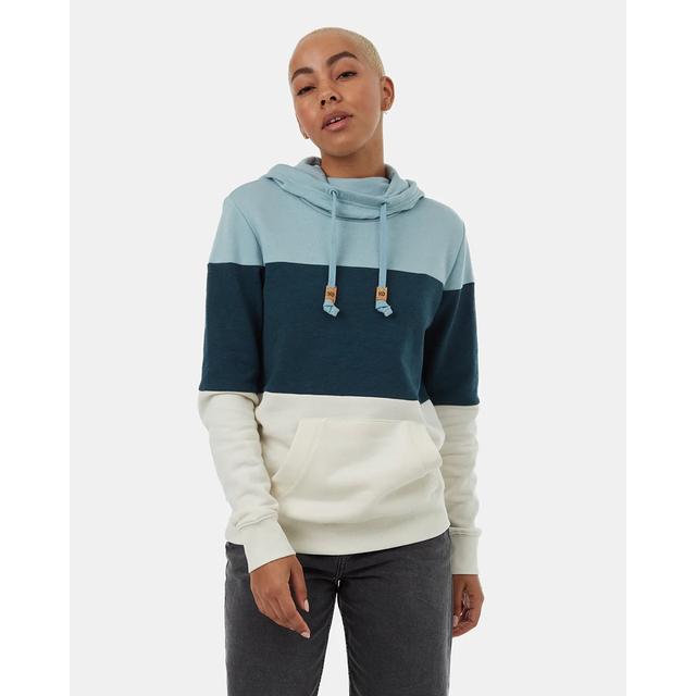 Tentree W Blocked Banshee Hoodie Tourmaline Reflecting Pond Undyed