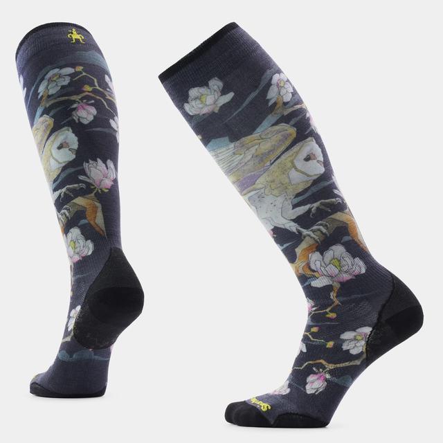 Smartwool Ski Nightwatcher Print Over The Calf Socks Black Black