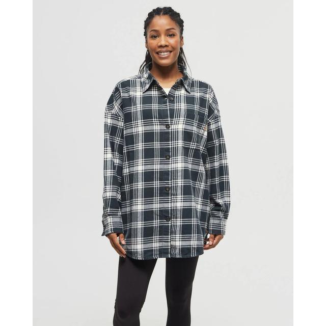 Tentree W Fernwood Flannel Shirt Forest River Green Window Plaid