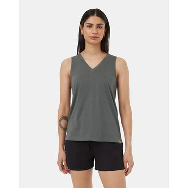Tentree Treeblend V-neck Tank Light Urban Green
