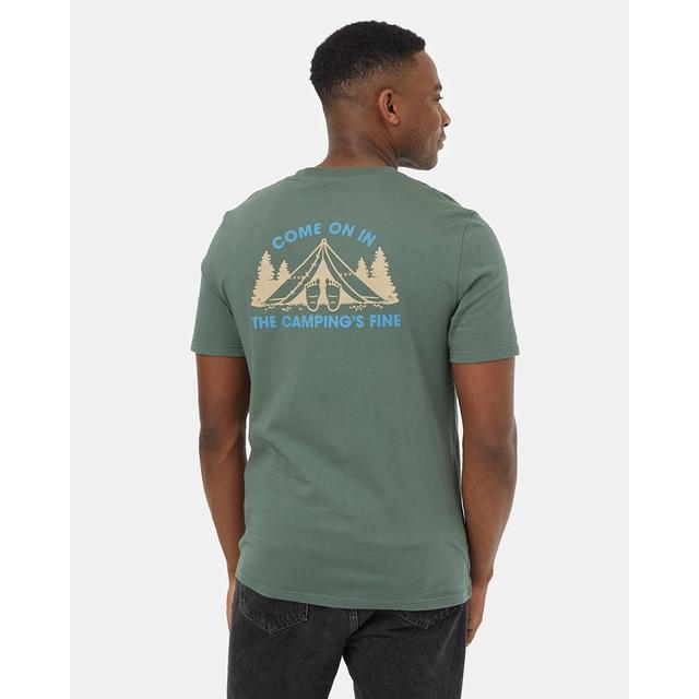 Tentree Come On In T-shirt Dark Sage Oatmeal