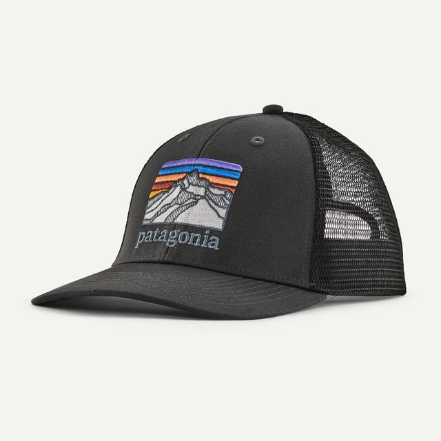 Patagonia Line Logo Ridge Lopro Trucker Hat Ink Black