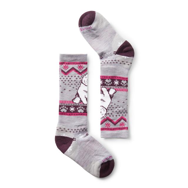 Smartwool ' Wintersport Polar Bear Pattern Over The Calf Socks Purple Eclipse