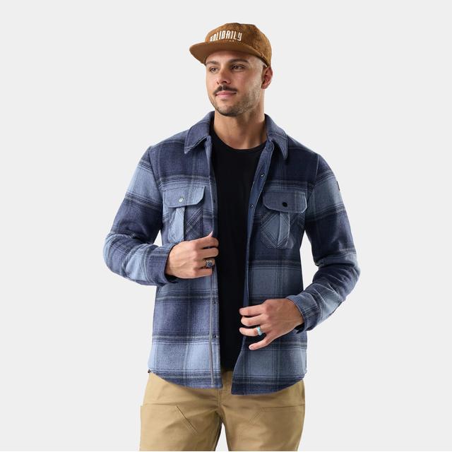 Smartwool Anchor Line Shirt Jacket Nightfall Blue Plaid