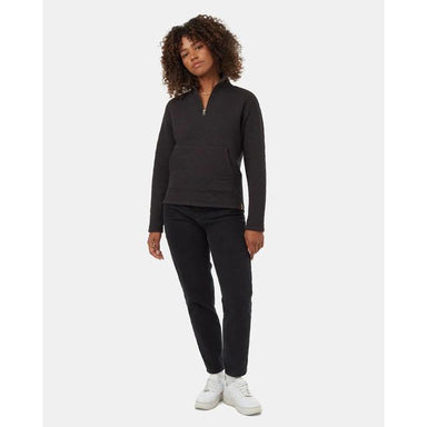 Tentree 1/4 Zip Quilted Fleece Meteorite Black