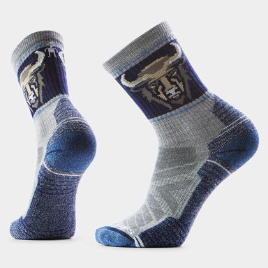 Smartwool Hike Bison Crew Socks Light Gray
