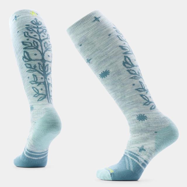 Smartwool Ski Ice Blossom Over The Calf Socks Frosty Green