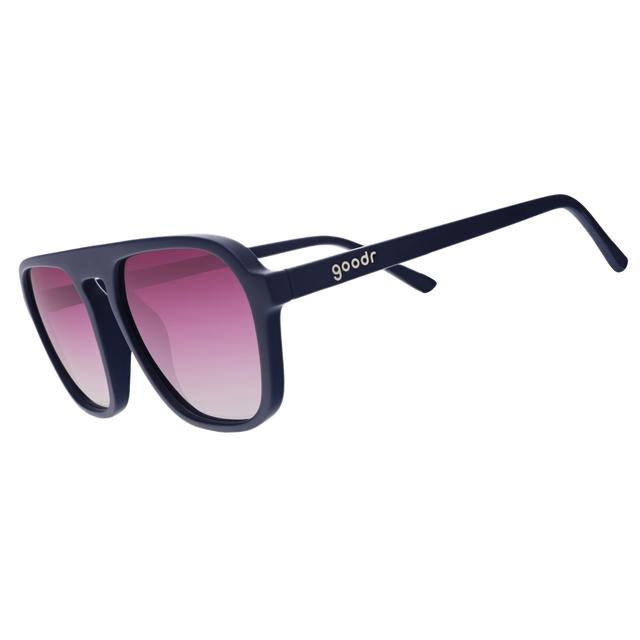 Goodr Retro G Polarized Sunglasses Purple Polarized Midnight/Purple