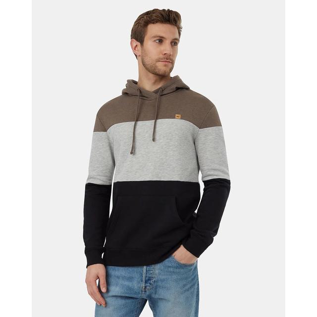 Tentree Treefleece Blocked Reynard Hoodie Falcon Hi Rise Grey Heather Meteorite Black