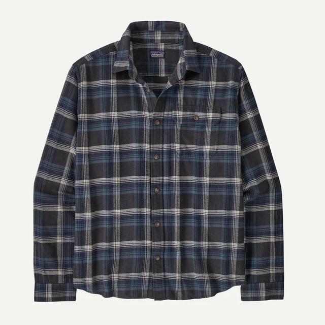 Patagonia Long Sleeved Lightweight Fjord Flannel Shirt Ink Black