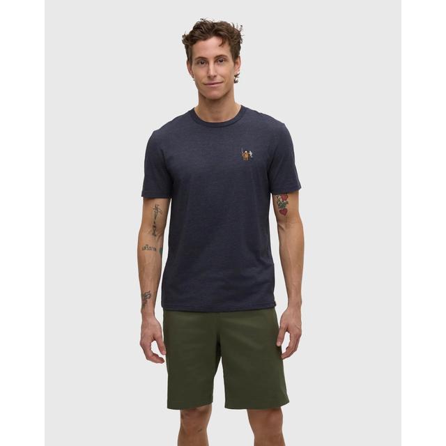 Tentree M Sasquatch T-shirt Midnight Blue Heather Fishing