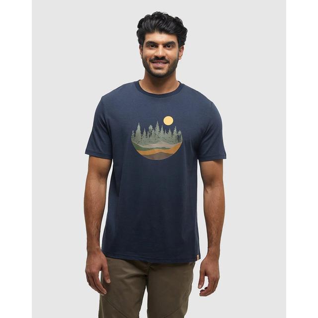 Tentree Love Flourishes T-shirt Midnight Blue Deep Lichen Green