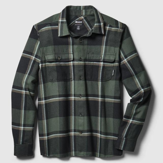 Outdoor Research Feedback Flannel Twill Shirt Dark Laurel Plaid