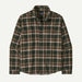 Patagonia Long Sleeved Lightweight Fjord Flannel Shirt Treeline Green