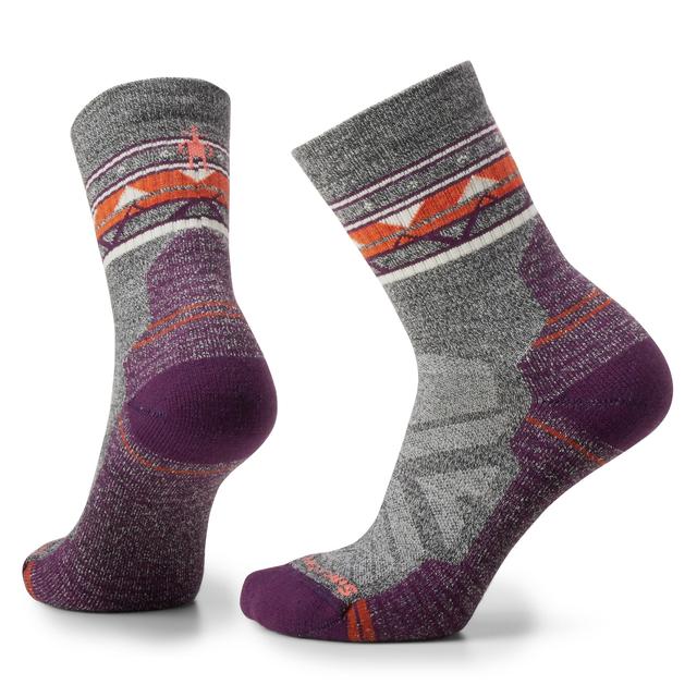 Smartwool Hike Zig Zag Valley Mid Crew Socks Ash-Charcoal