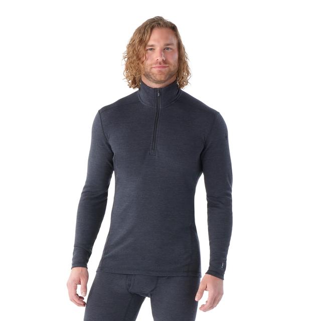 Smartwool Classic Thermal Merino Base Layer 1/4 Zip Charcoal Heather
