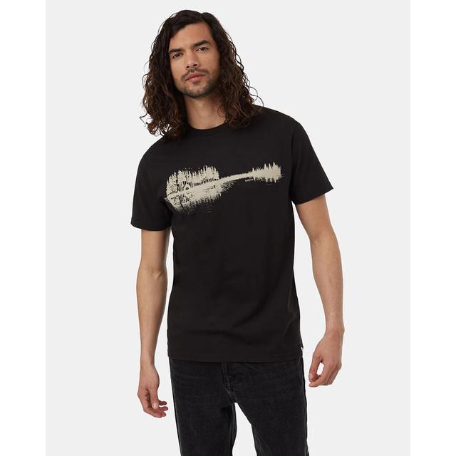 Tentree Summer Guitar T-shirt Meteorite Black Silver Cloud Grey