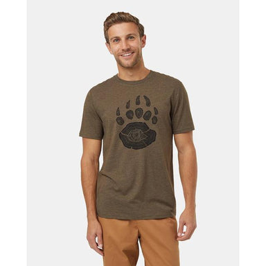 Tentree M Bear Claw T-shirt Tundra Heather Meteorite Black