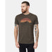 Tentree M Vintage Sunset T-shirt Black Olive Green Heather