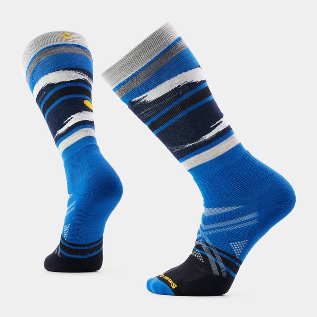 Smartwool Unisex Ski Midnight Ski Pattern Over The Calf Socks Laguna Blue