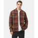 Tentree Heavy Weight Flannel Jacket Dark Oak Sepia Oatmeal