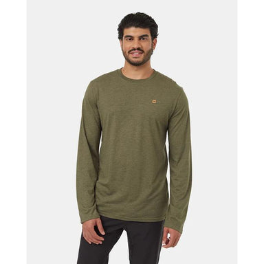 Tentree Treeblend Baker Longsleeve Olive Night Green Heather