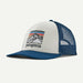 Patagonia Line Logo Ridge Lopro Trucker Hat White w/Lagom Blue