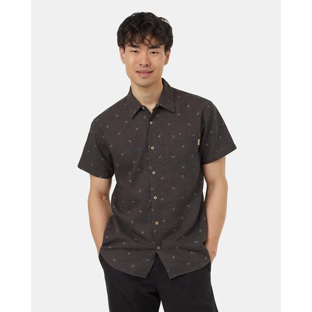 Tentree Tent Mancos Aop Shirt Graphite Surf Spray