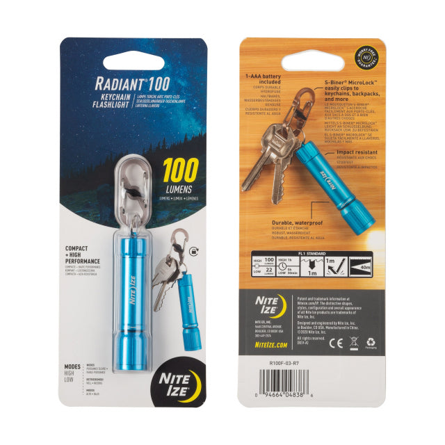 Radiant 100 Keychain Flashlight - Gear For Adventure