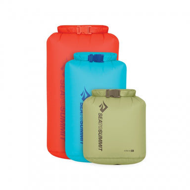 Ultra-Sil Dry Bag Set Multi 3-sack [1] 3L Green, [1] 5L Blue, [1] 8L Orange - Gear For Adventure