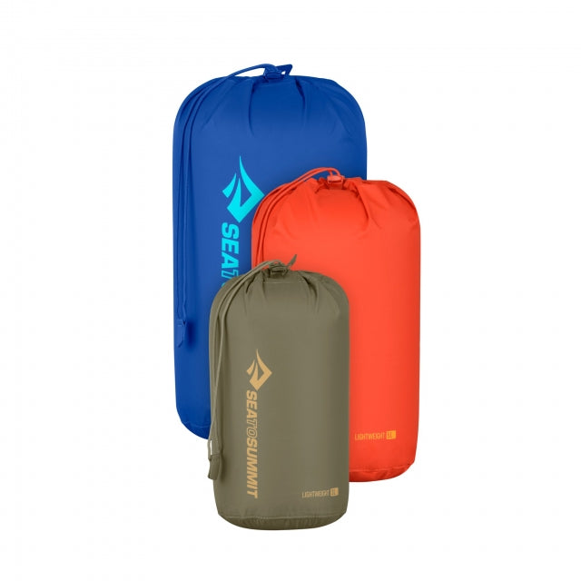 Lightweight Stuff Sack Set Multi 3-sack [1] 3L Blue, [1] 5L Yellow, [1] 8L Orange - Gear For Adventure